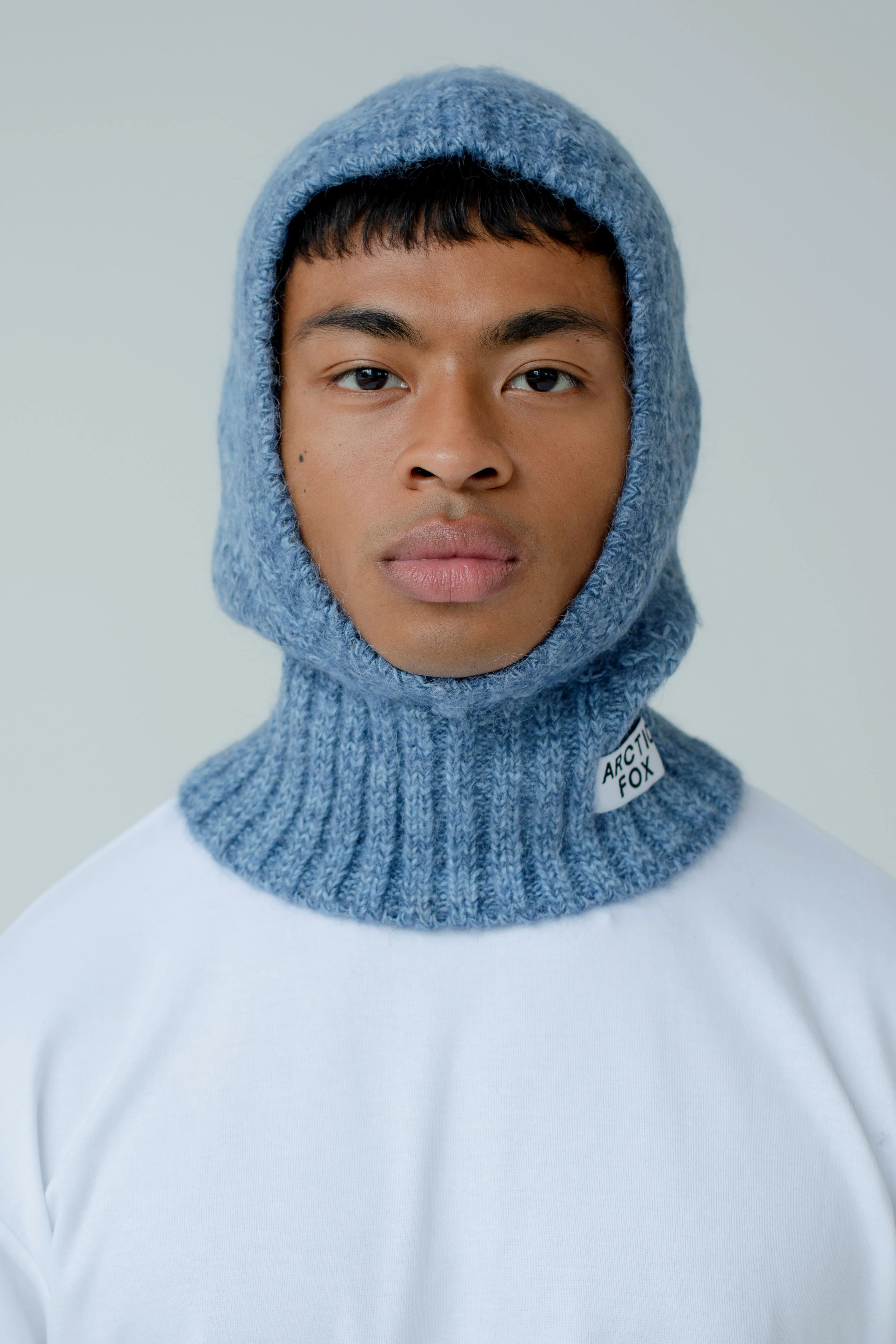 The Alpaca Balaclava Fitted Hood - Glacial Lake Blue - Image 10
