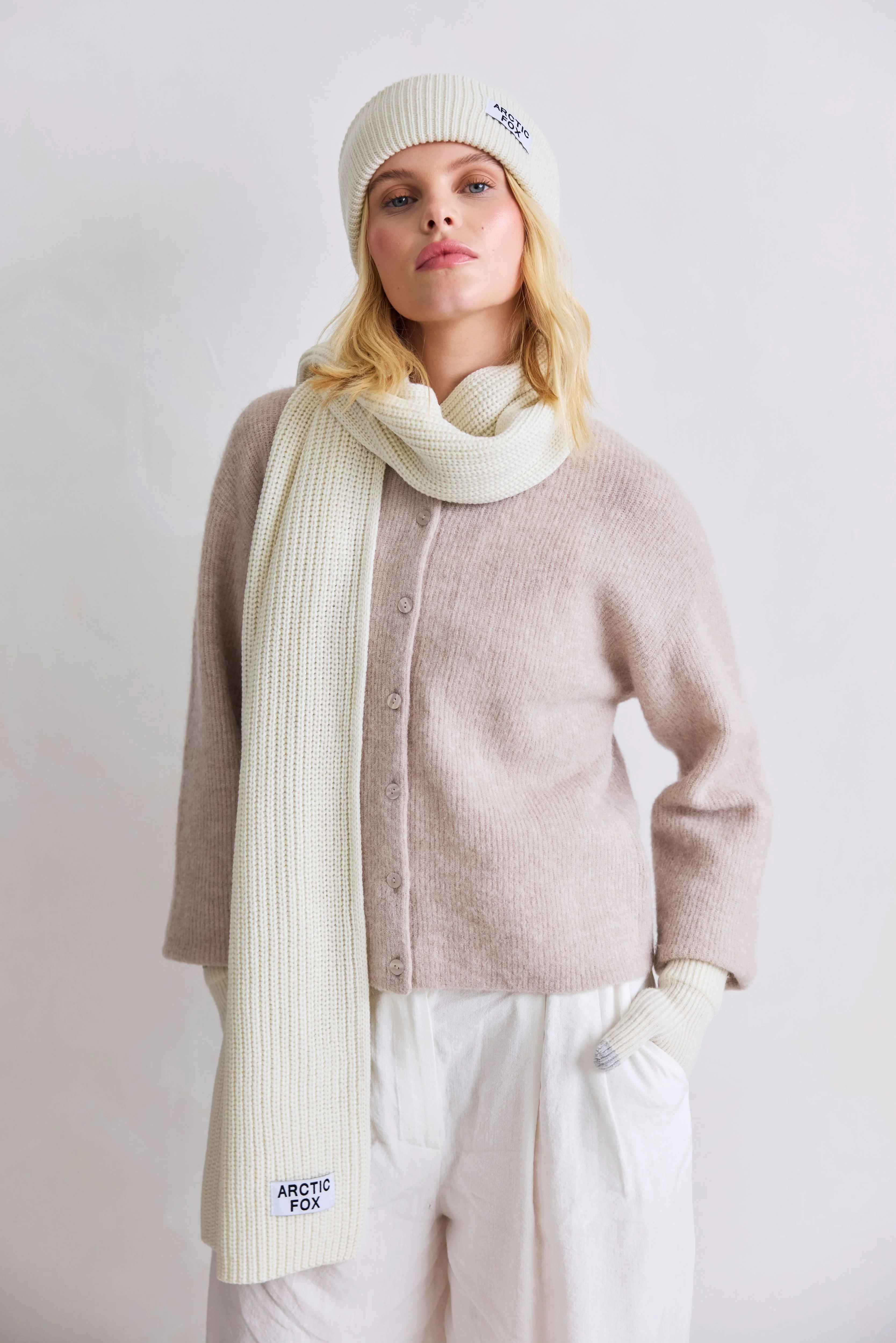 The Recycled Bottle Scarf - Winter White - Image 4