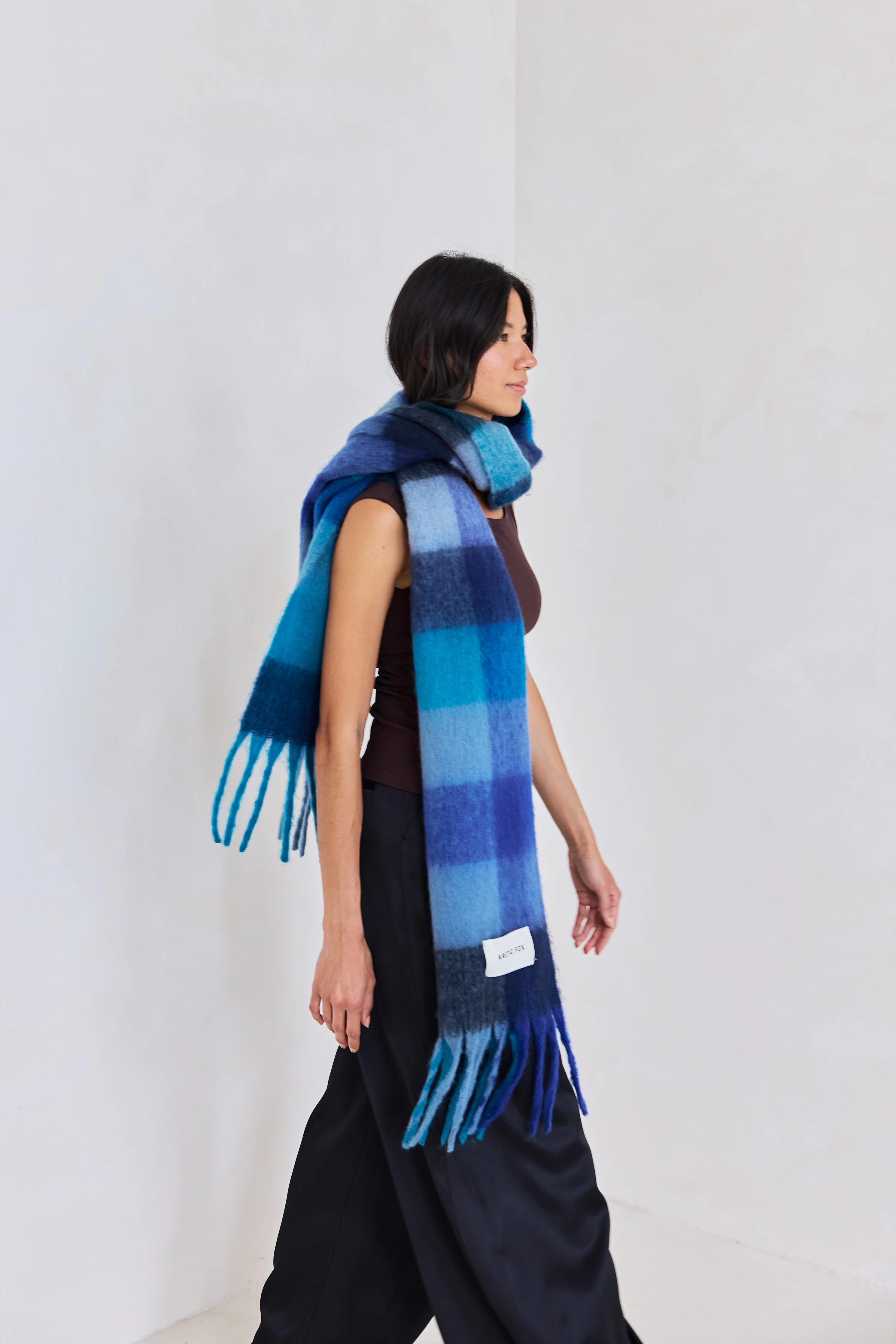 The Reykjavik Check Scarf - Frozen Tides - Image 8