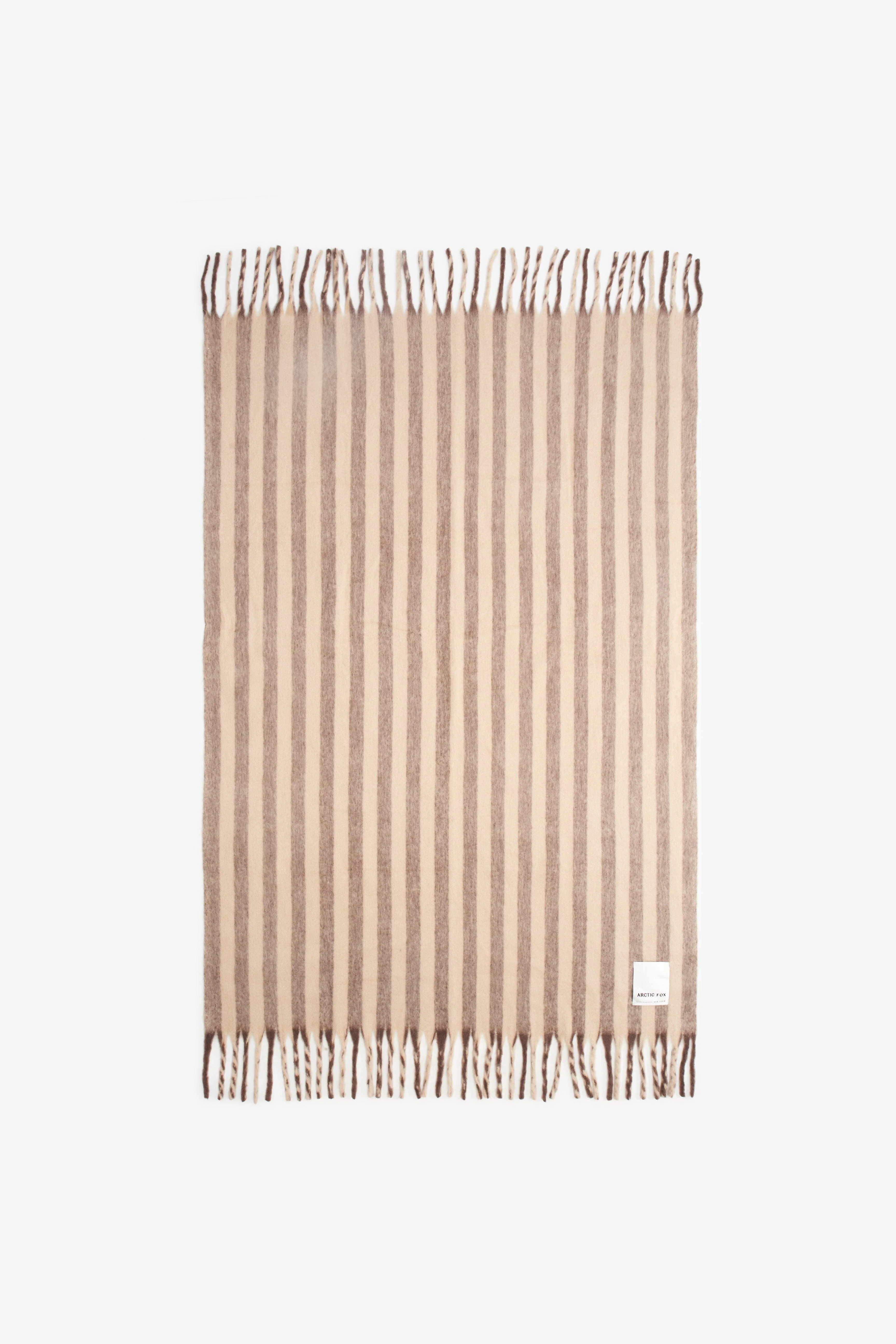 The Wool Stripe Throw - Burnt Umber Stripe - Image 3