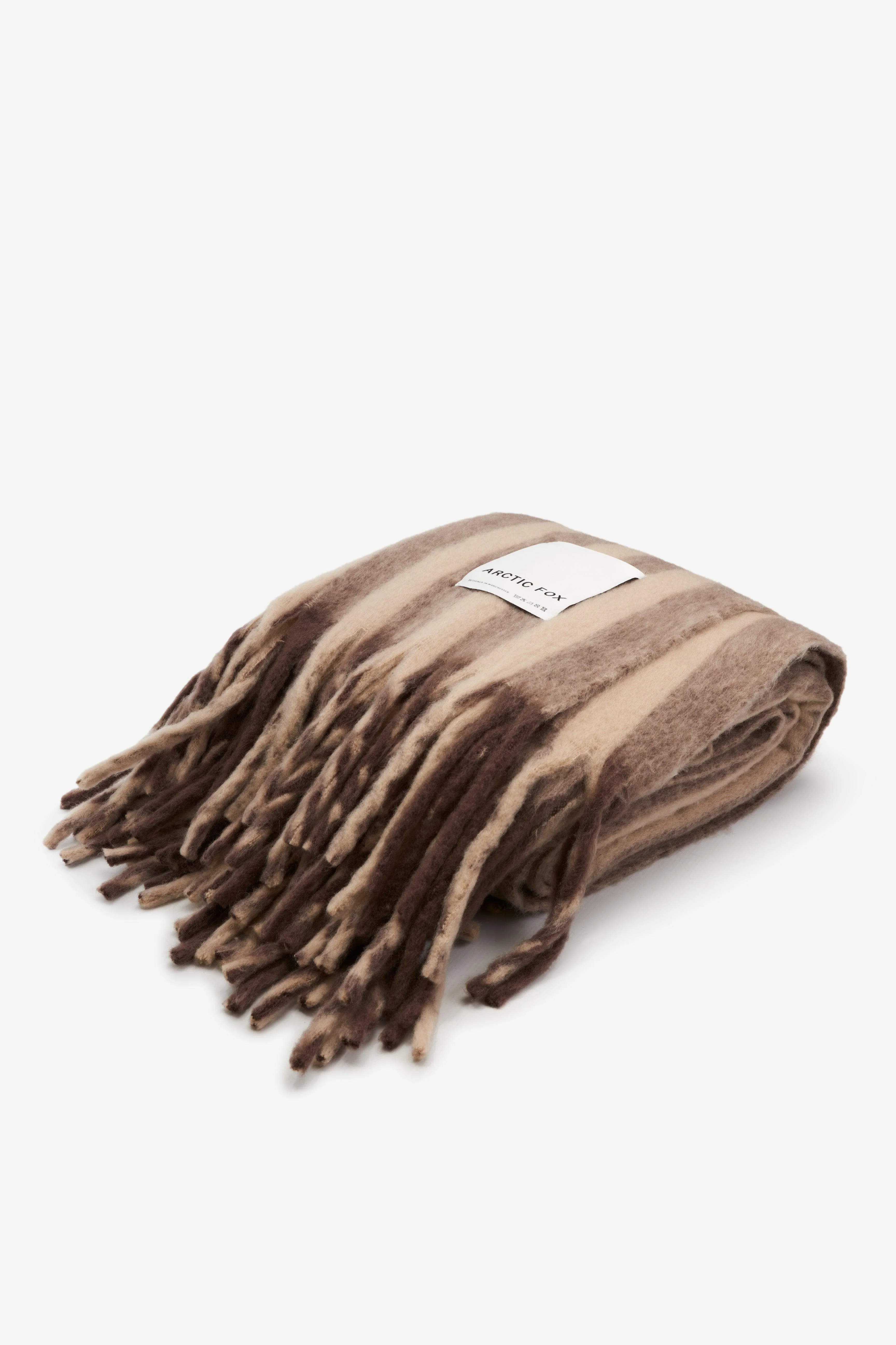 The Wool Stripe Throw - Burnt Umber Stripe - Image 4