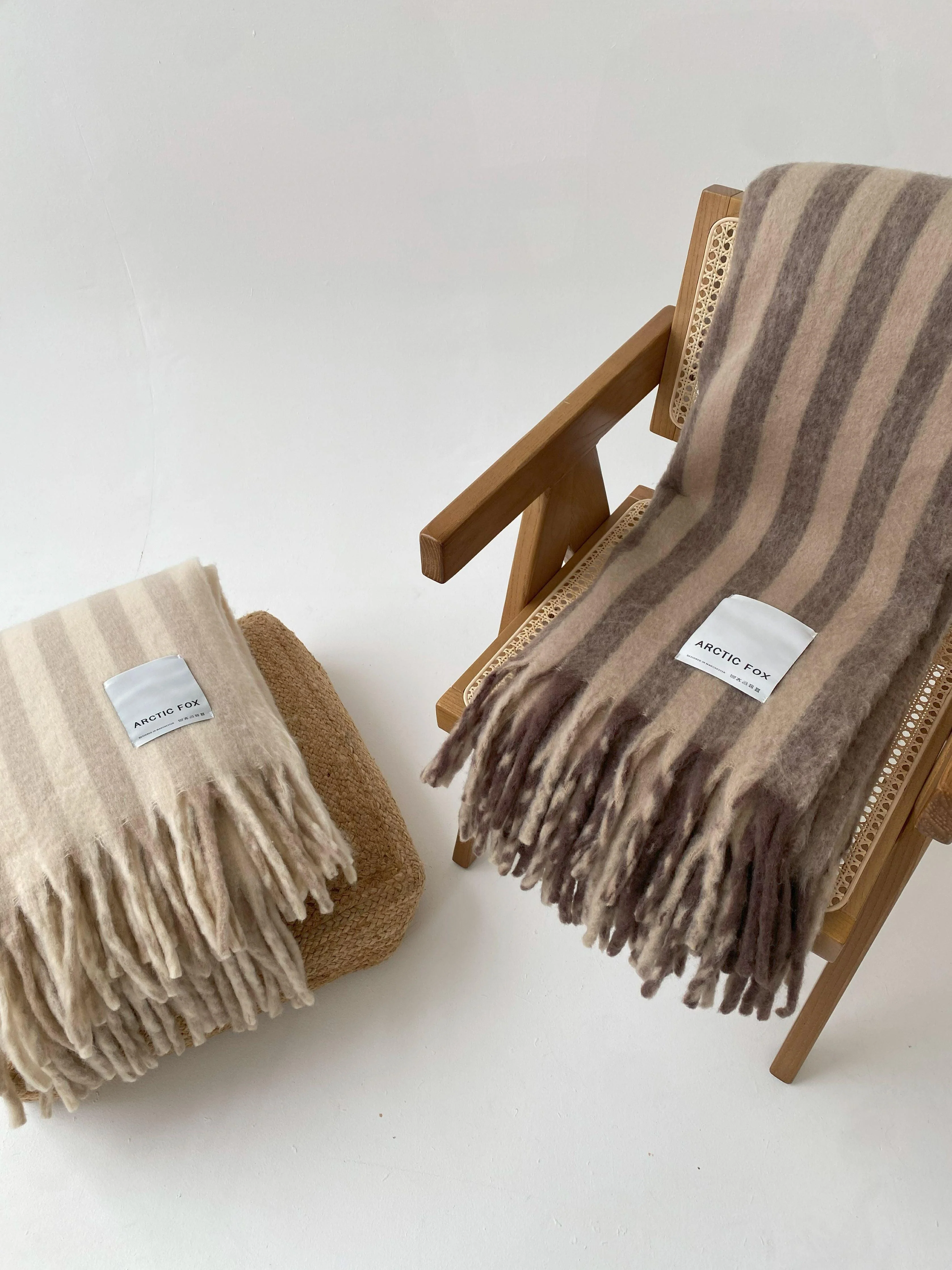 The Wool Stripe Throw - Burnt Umber Stripe - Image 6