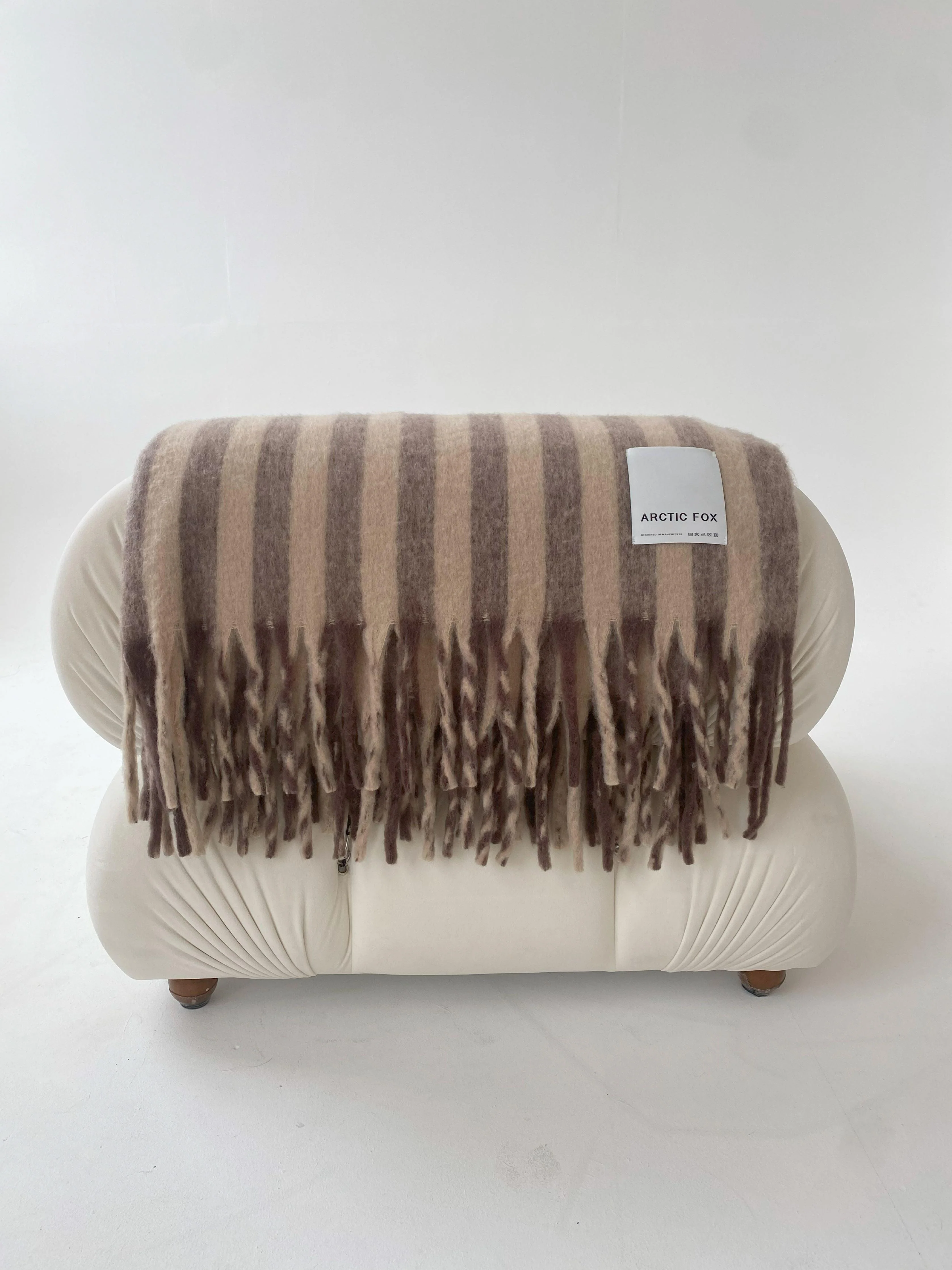 The Wool Stripe Throw - Burnt Umber Stripe - Image 7